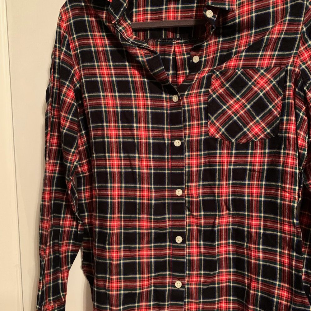 OLD NAVY FLANNEL SHIRT THE CLASSIC SHIRT - Picture 3 of 3